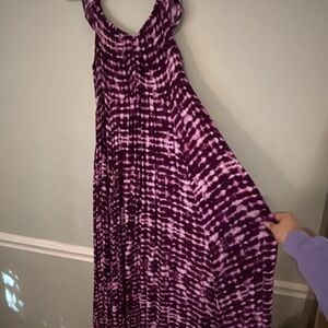 Torrid Purple Tie-Dye Maxi Dress